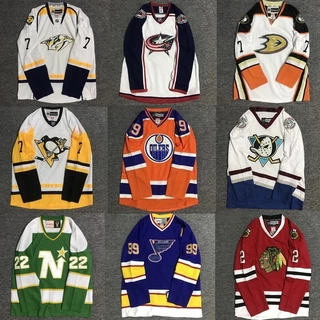 NHL Hockey Jersey Retro Hip-Hop T-Shirt Trendy Men Bordado De Manga Comprida @ -