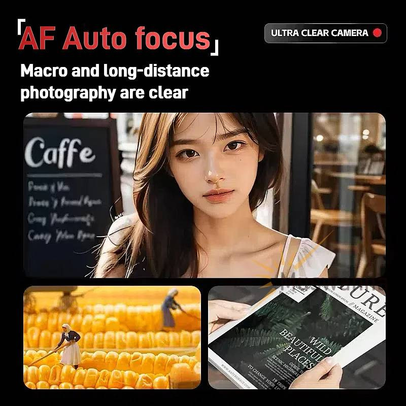 4K HD Optical Zoom Digital Camera 60MP Dual Screen Selfie Camera, No Memory(Silver)