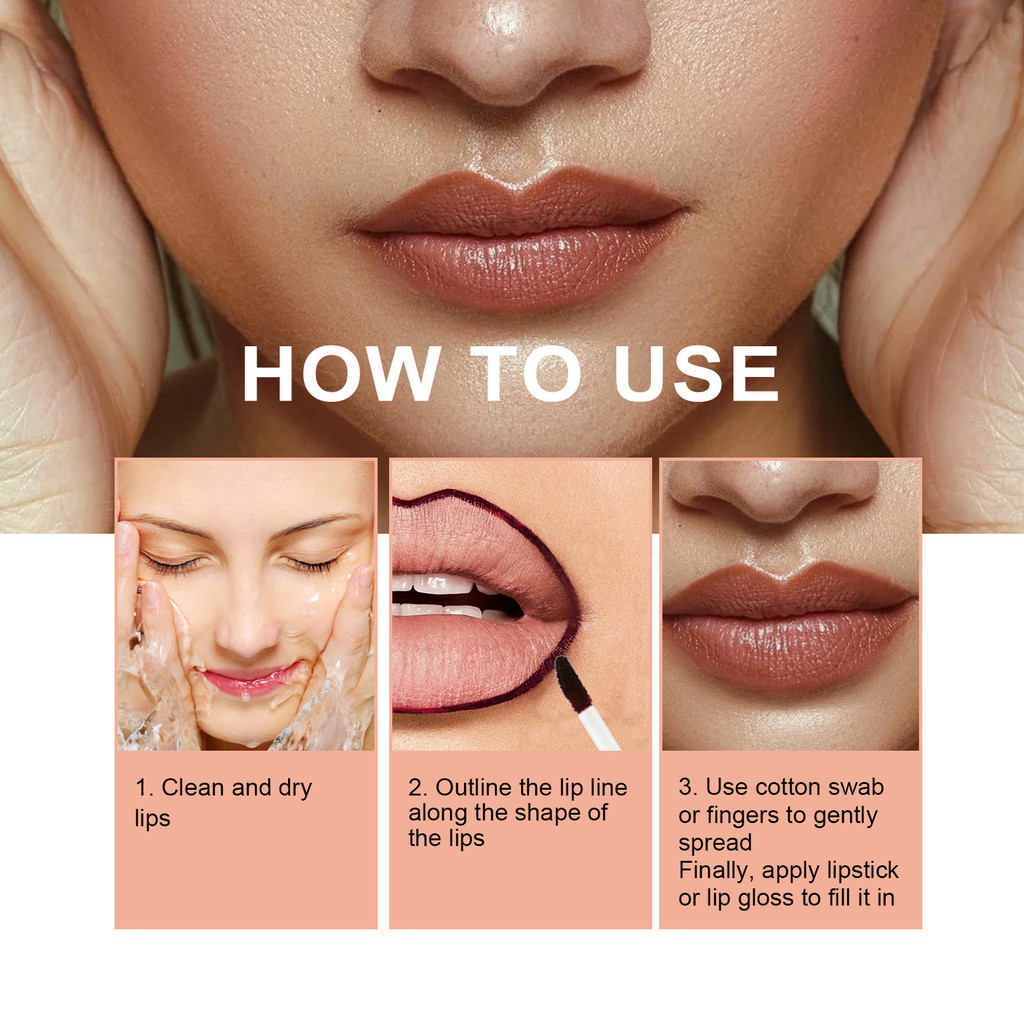 Eelhoe Peeling Type Lip Liner Brush desenha formato labial revela a cor