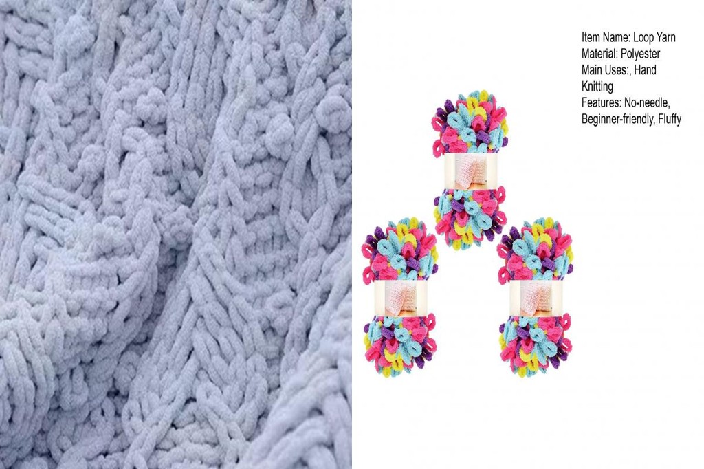 Finger Loop Yarn Easy Weaving Fluffy for Knitting Perfect for Beginners ...