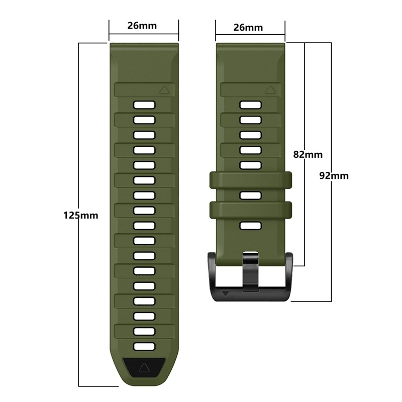 Cinturino In Silicone Per Garmin Forerunner 935/945, Tactix, Fenix – 22 Mm – Nero Con Fibbia In Acciaio