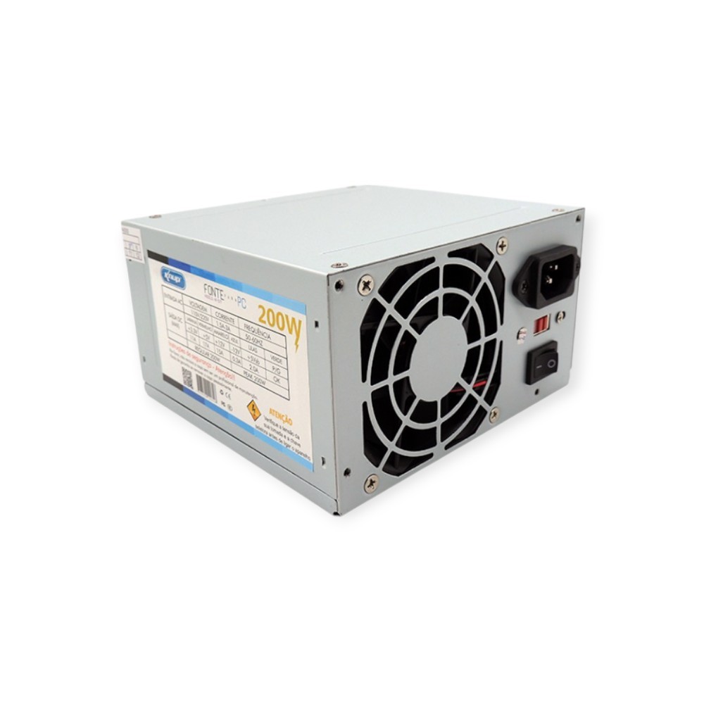Fonte Alimentação Atx Computador Pc 200w Knup Kp517