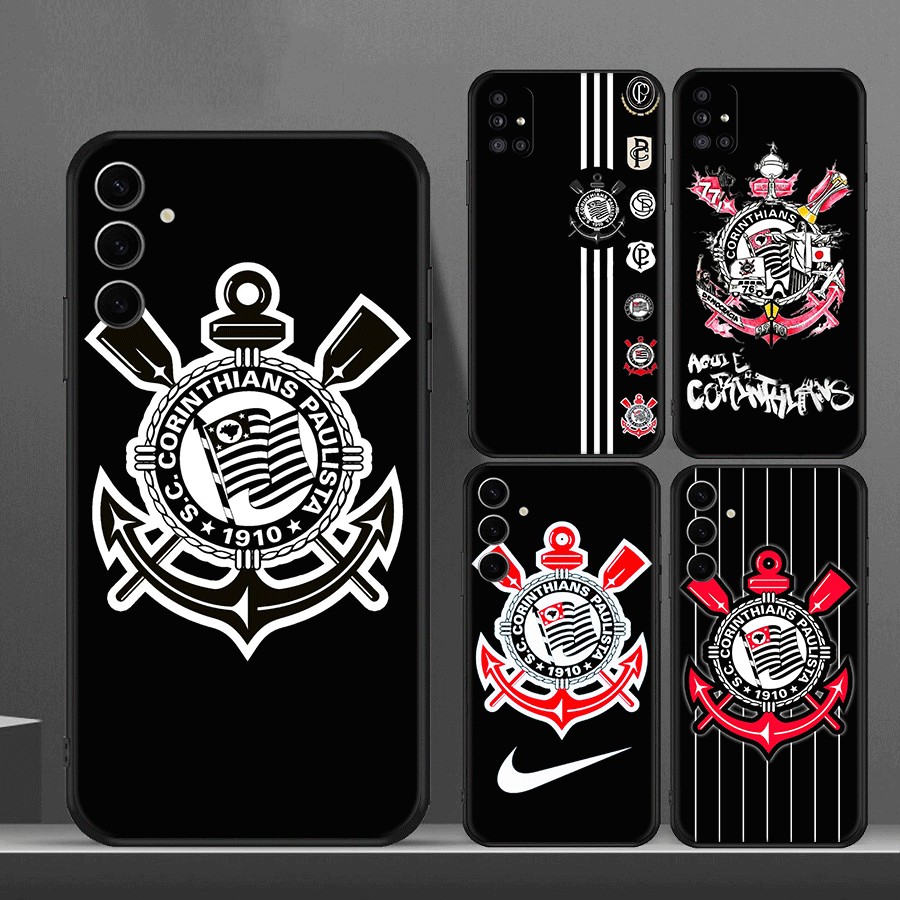 A01 Corinthians Brasil FC Estojo Telefônico Para Samsung A15 M14 FE S23 ultra Mais TPU Silicone