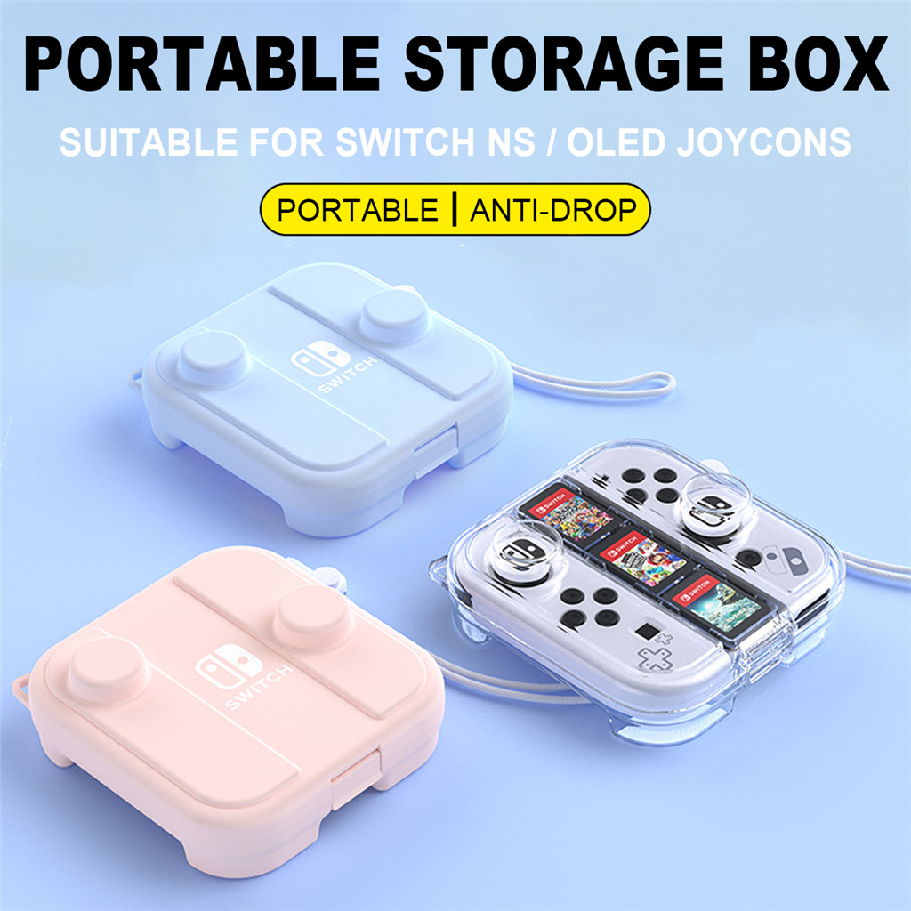 Caixa De Armazenamento Portátil PC Crystal Adequada Para Nintendo Switch Joycon Protetora De Cobertura Completa Com Slots Cartões De Jogo