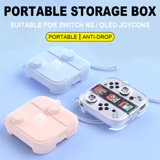 Caixa De Armazenamento Portátil PC Crystal Adequada Para Nintendo Switch Joycon Protetora De Cobertura Completa Com Slots Cartões De Jogo