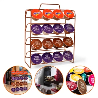 Porta Cápsulas para Cafeteira Dolce Gusto KitKat - Suporte em cobre para 32 Unidades.