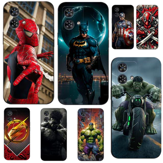 Capa Para Motorola MOTO G84 5G De Silicone Macio Preto Tpu Homem De Ferro2 O Incrível Hulk Steve Rogers-Aranha
