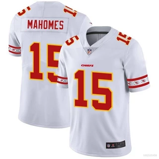 Hot Kansas City Chiefs NFL Camisa De Futebol Da Mahomes Kelce Camiseta Edição Logotipo Jerseys Loose Sport Tee a