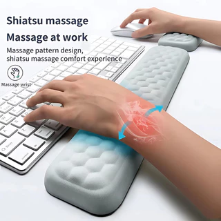 Teclado Ergonômico Descanso Do Pulso Mouse Proteção Da Digitação Relaxamento Memória Almofada Computador Tapete De Mesa