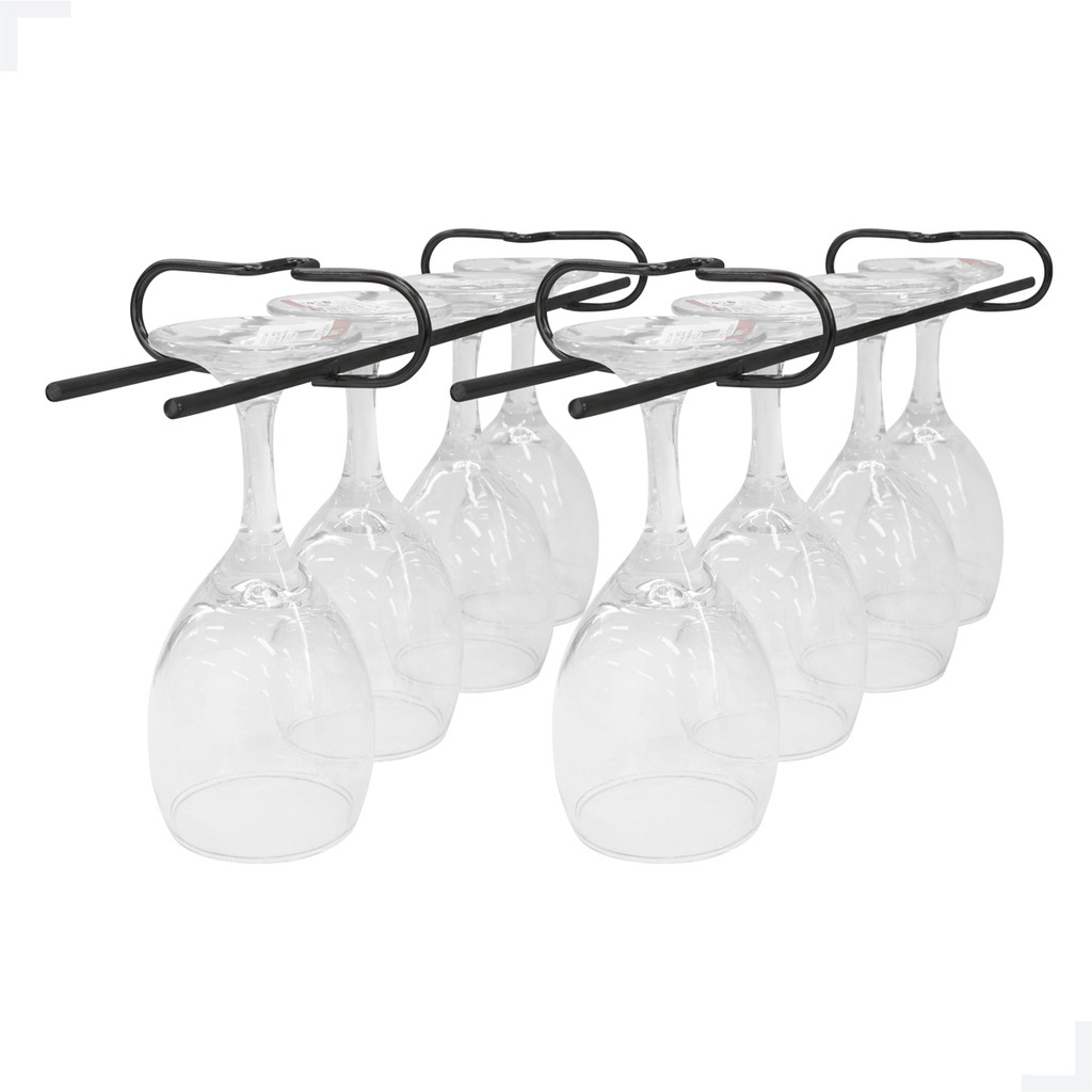 Kit 2 Suportes Suspensos para Taças 40cm Preto