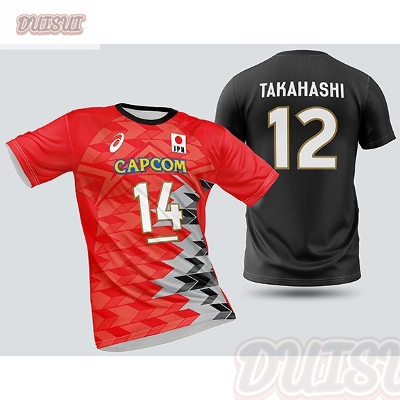 Camisa Solta Da Equipe Japonesa Capcom Masculina De Vôlei 2024 | Shopee ...