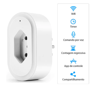 AVATTO Tuya WiFi/Zigbee Smart Plug 16/20A Brasil Padrão Life APP Voz Tomada Remota Funciona Para Google Home , Alexa