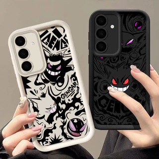 Capa De Telefone Pocket Monster Pokémon Gengar Para Samsung Galaxy S24 S22 Ultra S21 Plus S20 S23 FE Note 20 A55 A35 5G Proteção Câmera À Prova De Choque