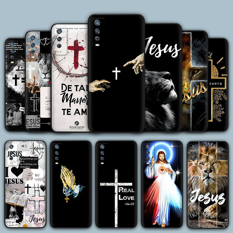 Xiaomi Mi 8 Lite 9 9T Pro A3 CC9E 10T Pocophone F1 Caso De Telefone Macio 8A7A Jesus Cristo Escudo Do Móvel