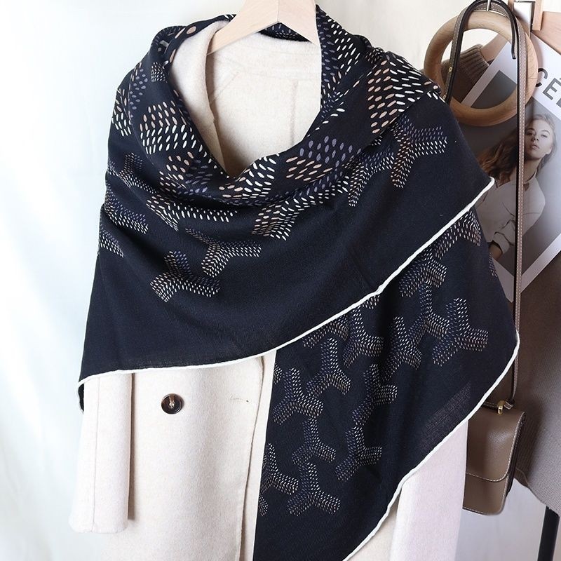 Goyard Dog Tooth Fun Logo Xale De Caxemira De Seda 140 Cm Lenço De Lã Para Escritório Quadrado Quente