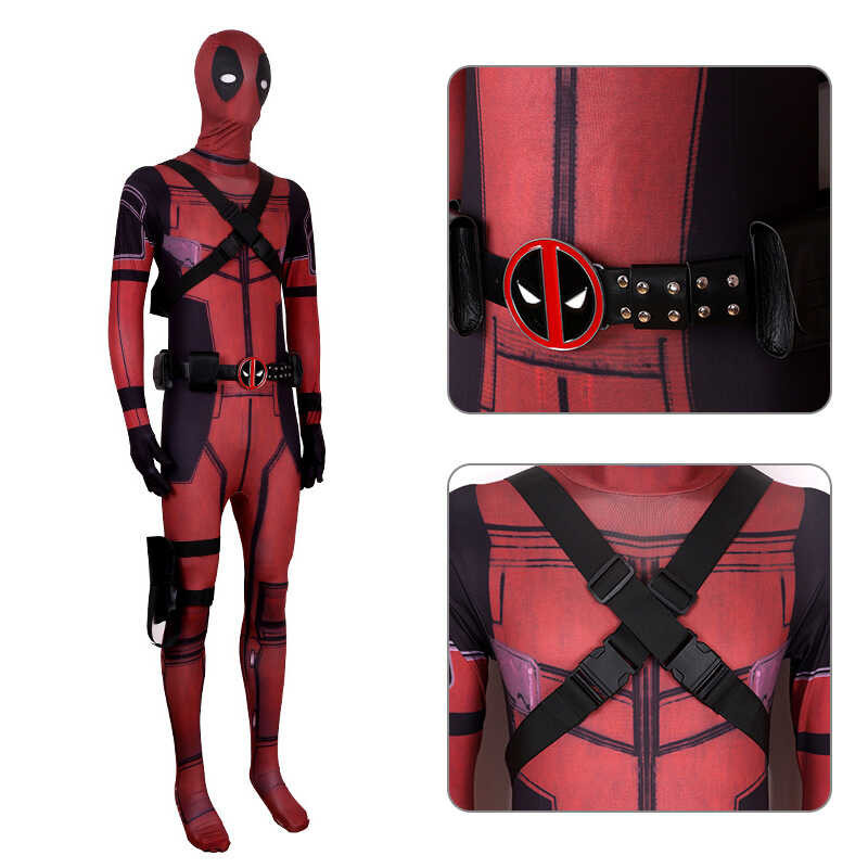 Deadpool cos roupas bidimensional Tightsuit cosplay Anime personagem ...