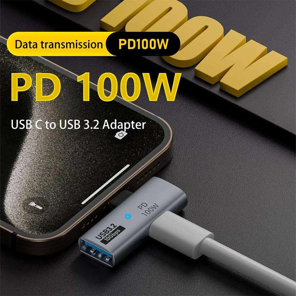 Adaptador De Cabo 2 Em 1 USB C OTG Type Para USB3 2 10 Gbps PD100W