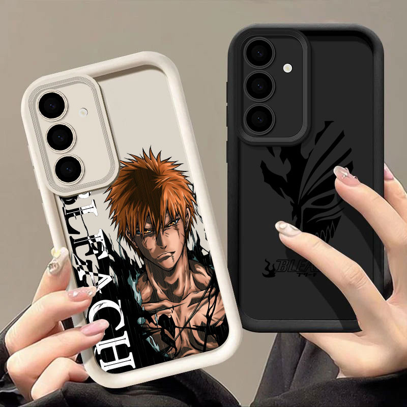 Capa De Proteção Para Câmera À Prova De Choque Ichigo Anime Bleach Logotipo Do Telefone Samsung Galaxy S24 S22 Ultra S21 Plus S20 S23 FE Nota 20 A55 A35 5G