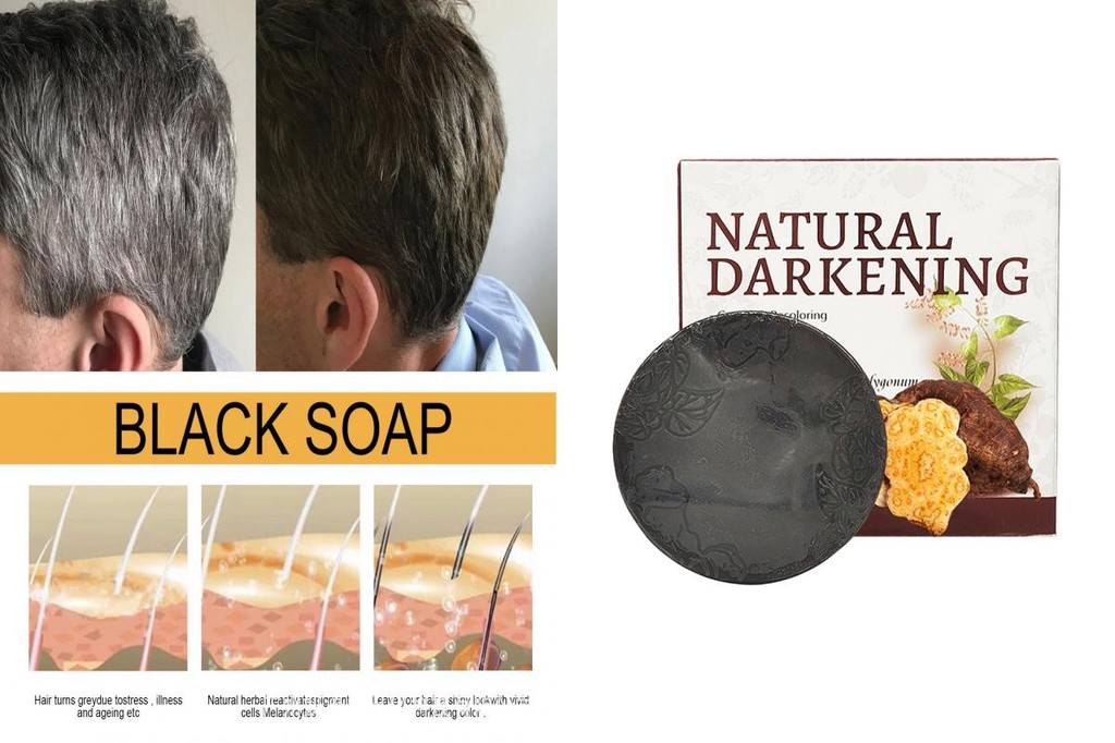 Hair Nourishing Soap Gray Reverse Bar Natural Bamboo Charcoal Shampoo