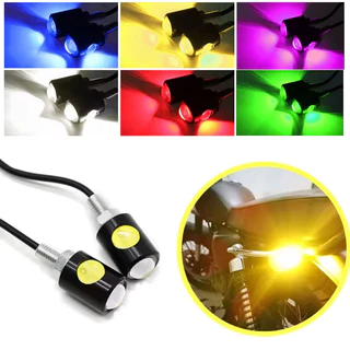 Luzes De Seta Para Motocicleta , Alumínio , Mini Indicador LED , Âmbar , Pisca-, Luz Diurna , Placa De Identificação