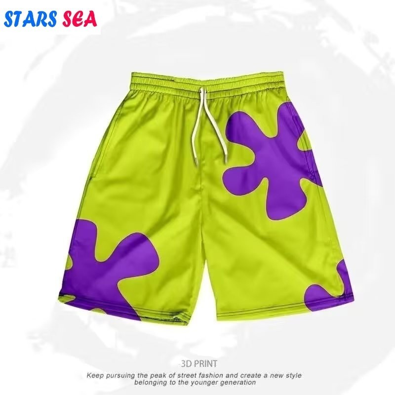 Shorts Unissex Patrick Star Bob Esponja Verão Praia Bonitos Desenhos ...