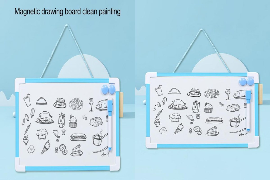 Smooth Writing Surface Whiteboard Kitchen Set with Hanging