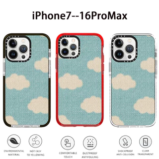 Para iPhone 16 15 Pro Max CASETiFY À Prova De Choque ins Nicho Nuvem Céu Capa 14 ProMax Macia 13 12 Mini 11 7 + XR Transparente De Alta Qualidade 15plus
