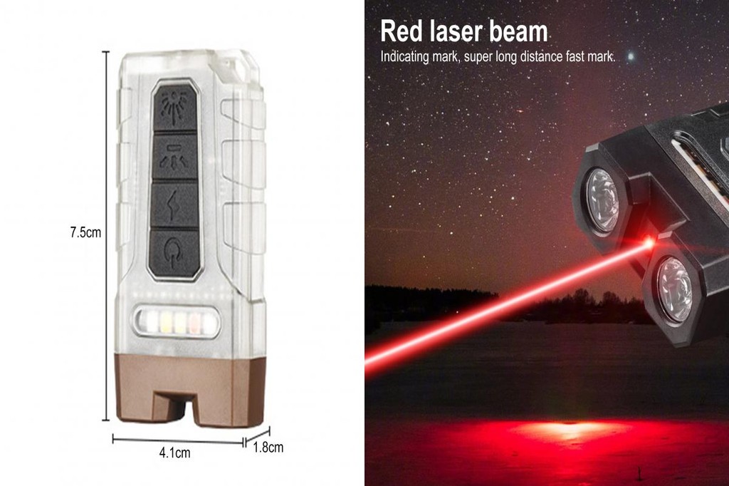 Emergency Alarm Flashlight Rechargeable Light Bright Led with Compact