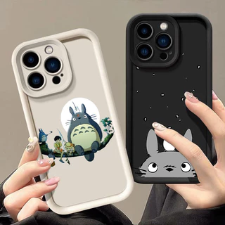 Studio Ghibli Anime Totoro Caixa De Telefone Para iphone 16 15 11 13 Pro Max Xr X 7 8 14 Plus 12 13 Mini Xs Macia 16Pro Capa De Proteção À Prova De Choque Câmera