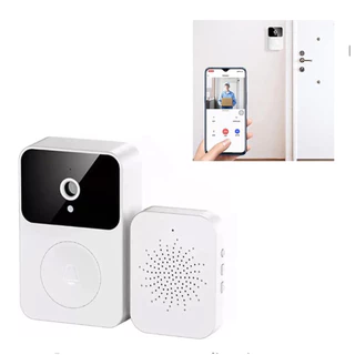 Campainha com Câmera Inteligente Recarregável Interfone