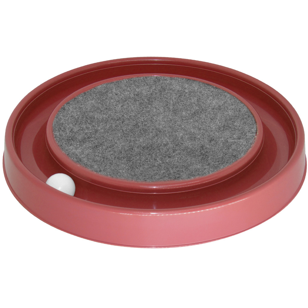 Arranhador Redondo Para Gatos Cat Relax Interativo Anti-Stress - VERMELHO