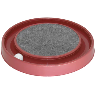 Arranhador Redondo Para Gatos Cat Relax Interativo Anti-Stress - VERMELHO