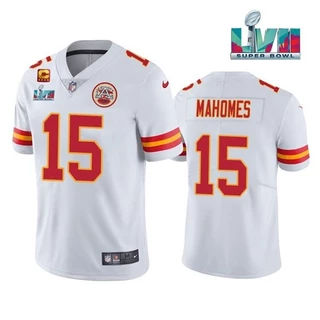 Masculino 2023NFL Kansas City Chiefs Patrick Mahomes White Limited Jersey De Futebol Americano
