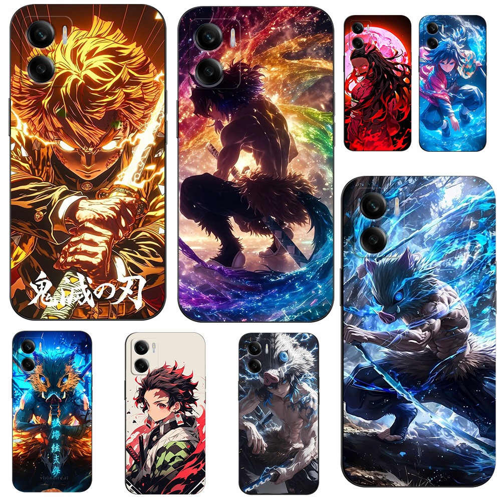 Capa Para Motorola MOTO E22 E22i De Silicone Macio Demon Slayer Tanjiro Kamado Nezuko Giyu Tomioka