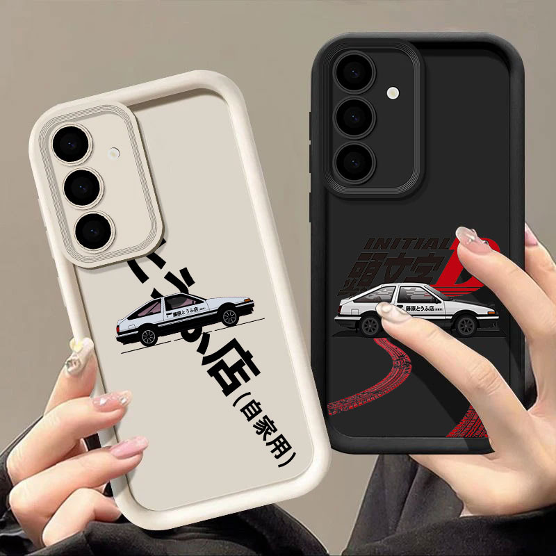 Japão Anime Inicial D AE86 Caixa De Telefone À Prova De Choque Para Samsung Galaxy S24 S22 Ultra S21 Plus S20 S23 FE Nota 20 A55 A35 5G Proteção Câmera