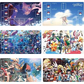 Ptcg Card Mat Marnie Lillie Mewtwo Jogo Dedicado De Cartas De Batalha De Duelos Anime Personagens