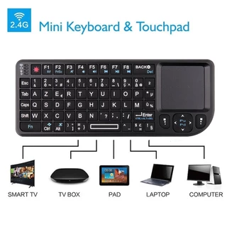 Mini Teclado Sem Fio 2.4G RF Espanhol Francês Russo Inglês Backlight Touchpad Mouse Para PC Notebook Caixa De Tv Inteligente