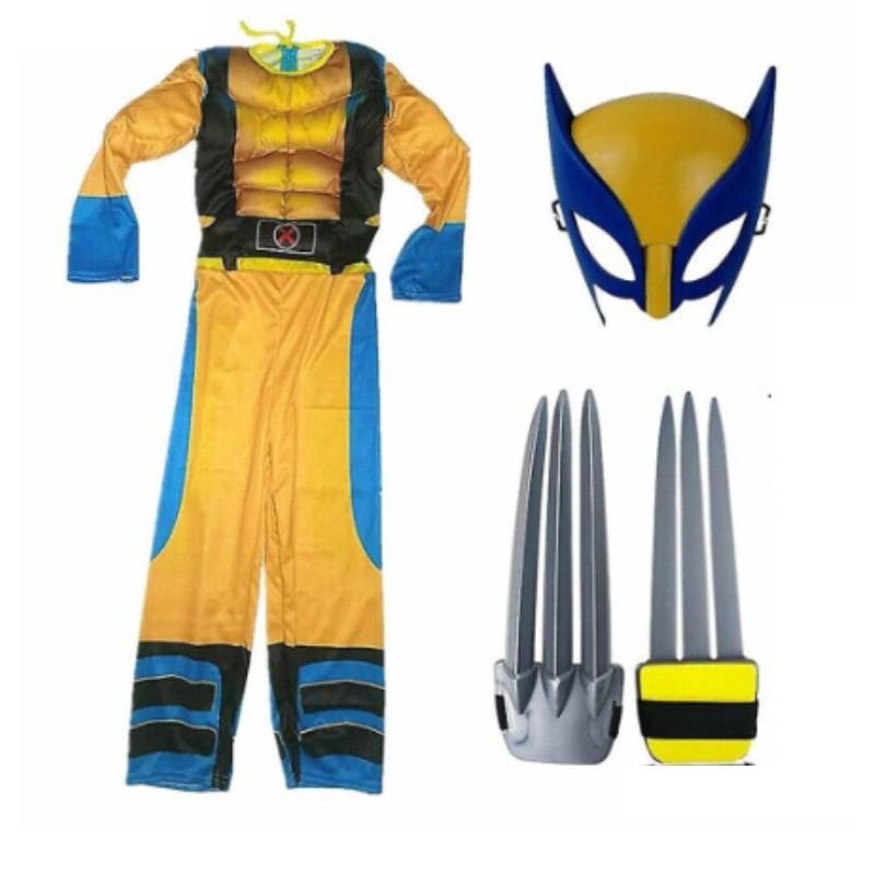Roupa Elegante Do Cosplay Adulto De Wolverine Com Algodão E Couro ...