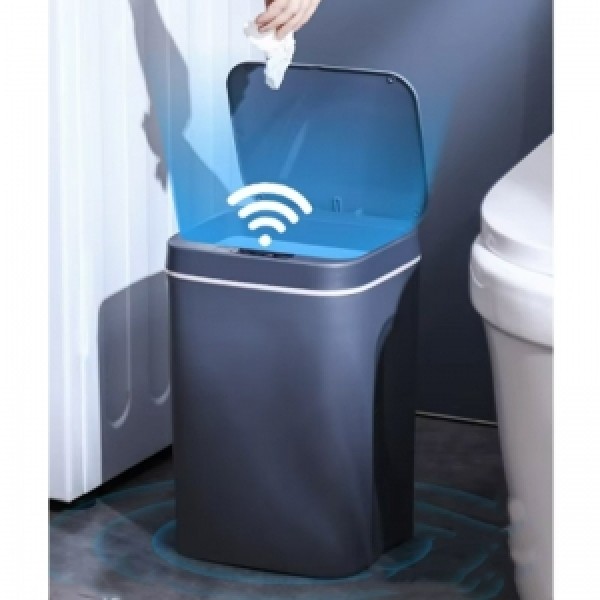Lixeira Inteligente Automática com Sensor 12L – Limpeza Sem Toque | Ideal para Banheiro e Cozinha!