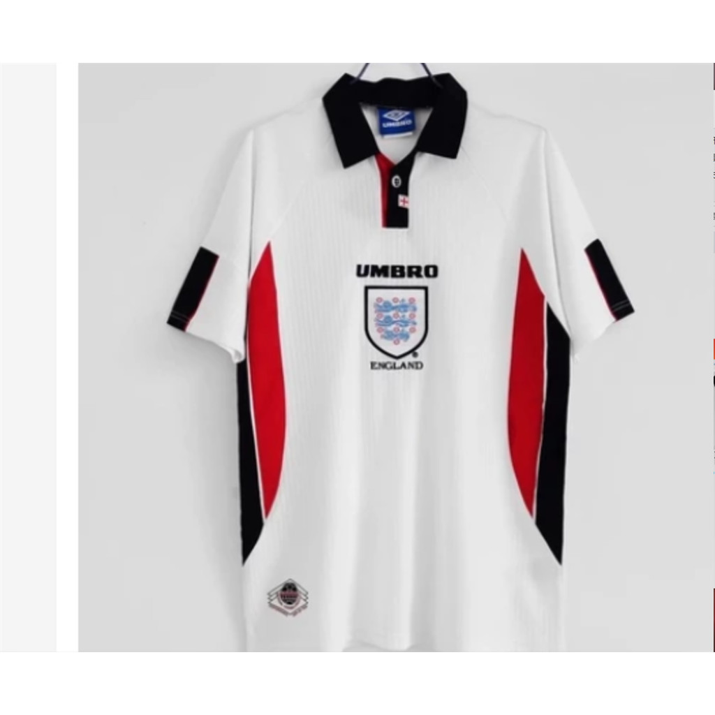 Roupas Esportivas De Manga Curta Do Time Nacional De Futebol Da Inglaterra De 1998