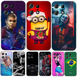 Capa Para Motorola MOTO edge 50 Pro 5G De Telefone De Silicone Macio Preto Tpu Arco-Íris Cervo Dormindo Beleza