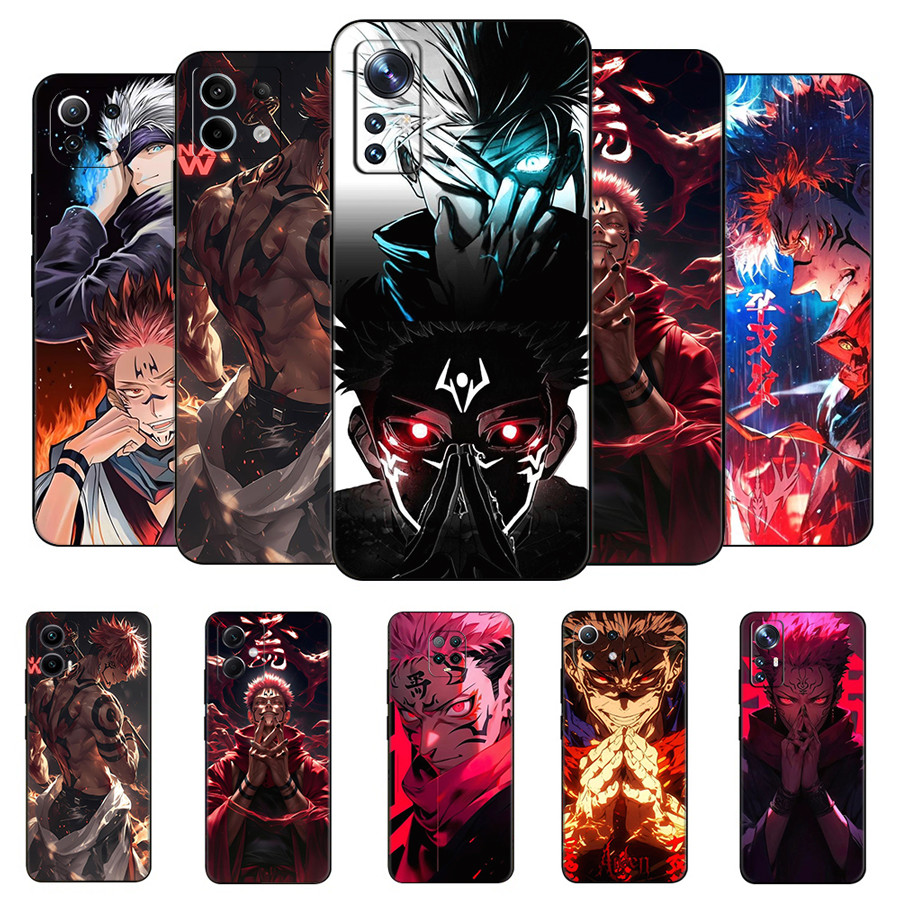 Capa De Telefone Para Xiaomi POCO F5 C65 C55 F5 PRO X5 5G anime Em Menino Japonês Gojo Satoru VS Sukuna Protetora De Sil