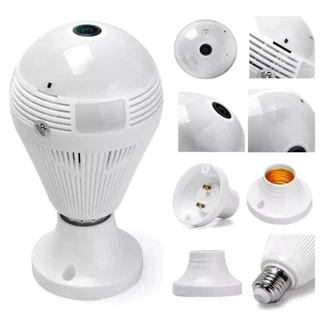 Lâmpada LED Câmera Espiã HD Wi-fi Panorâmica 360° com Soquete