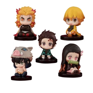 Transporte imediato ensacado Demon Slayer Demon Slayer Kamado Tanjirou Nezuko Q versão 6 Demon Slayer figuras ornamentos