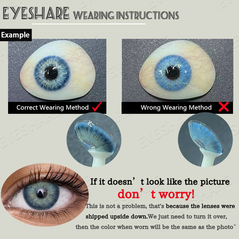 Eyeshare Par De Lentes De Contato Cores Naturais Olhos S Rie Oceano De Cor Clara Anuais De