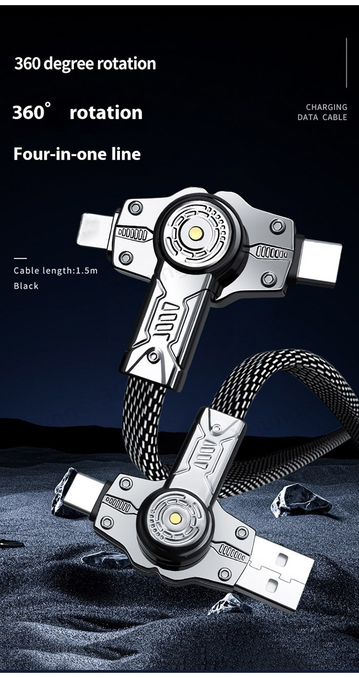 Cavo dati di ricarica veloce USB C da 65W 5A per tipo C / micro USB