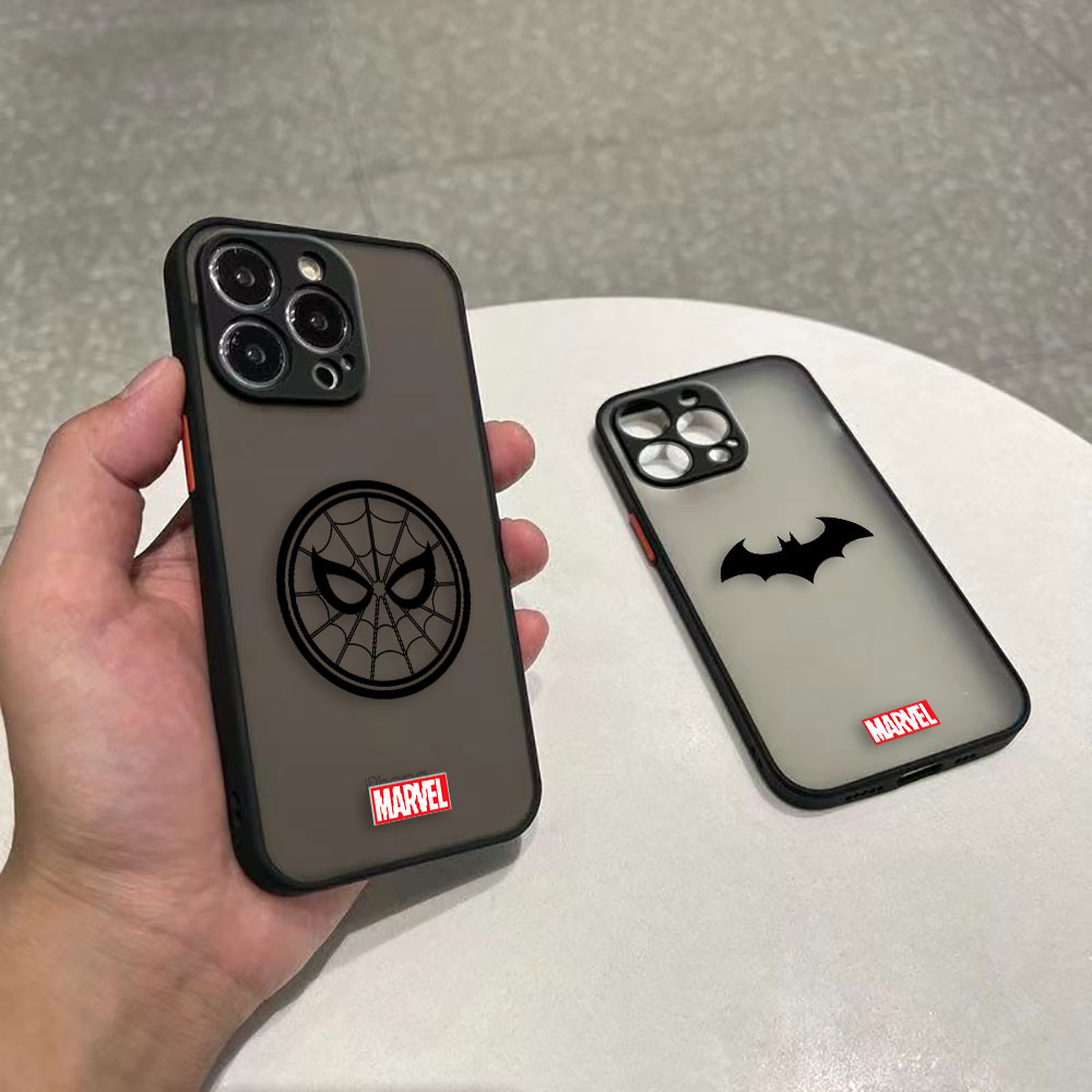 Capa Fosca Com Logotipo Do Homem-Aranha Batman The Hulk Para OPPO A9 A15 A16 A16K A17 A31 A38 A53 A54 A55 A57 A58 A73 A7