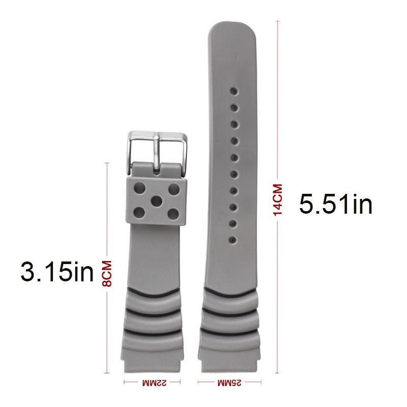 Bracelet Caoutchouc 22mm Compatible Seiko – Pour SKX007, Prospex, Etc. – Neuf Japon