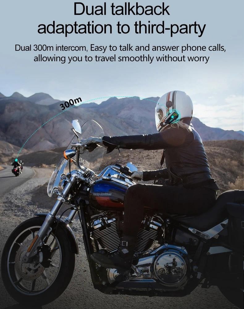 Y10-2X Capacete De Motocicleta Bluetooth Fone De Ouvido Interfone IPX6 ...