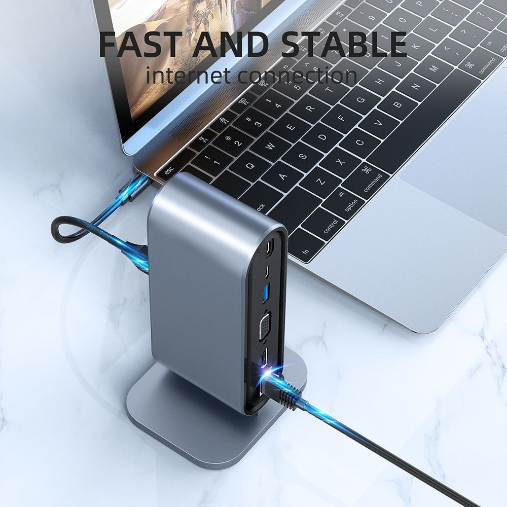 12-Em-1 USB C Hub Leitor De Cartão TF 3.0 4K HDMI Docking Station ...